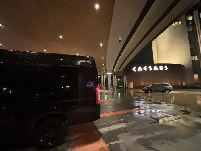 Sleek Transportation fleet vehicle at Caesars