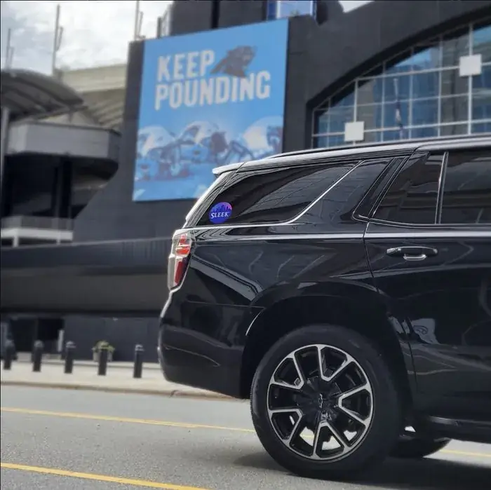 Sleek Transportation vehicle at Bank of America Stadium, home of the Carolina Panthers